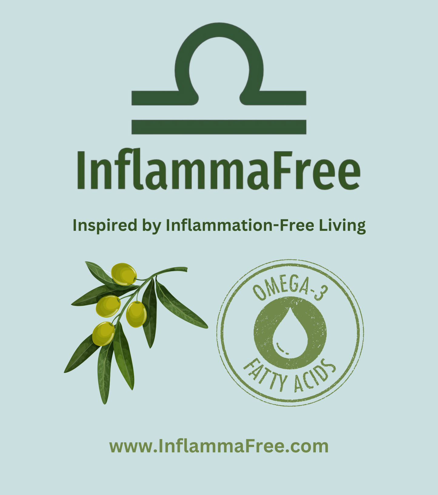 InflammaFree DHA-enriched olive oil – 500ml bottle with polyphenols leaflet