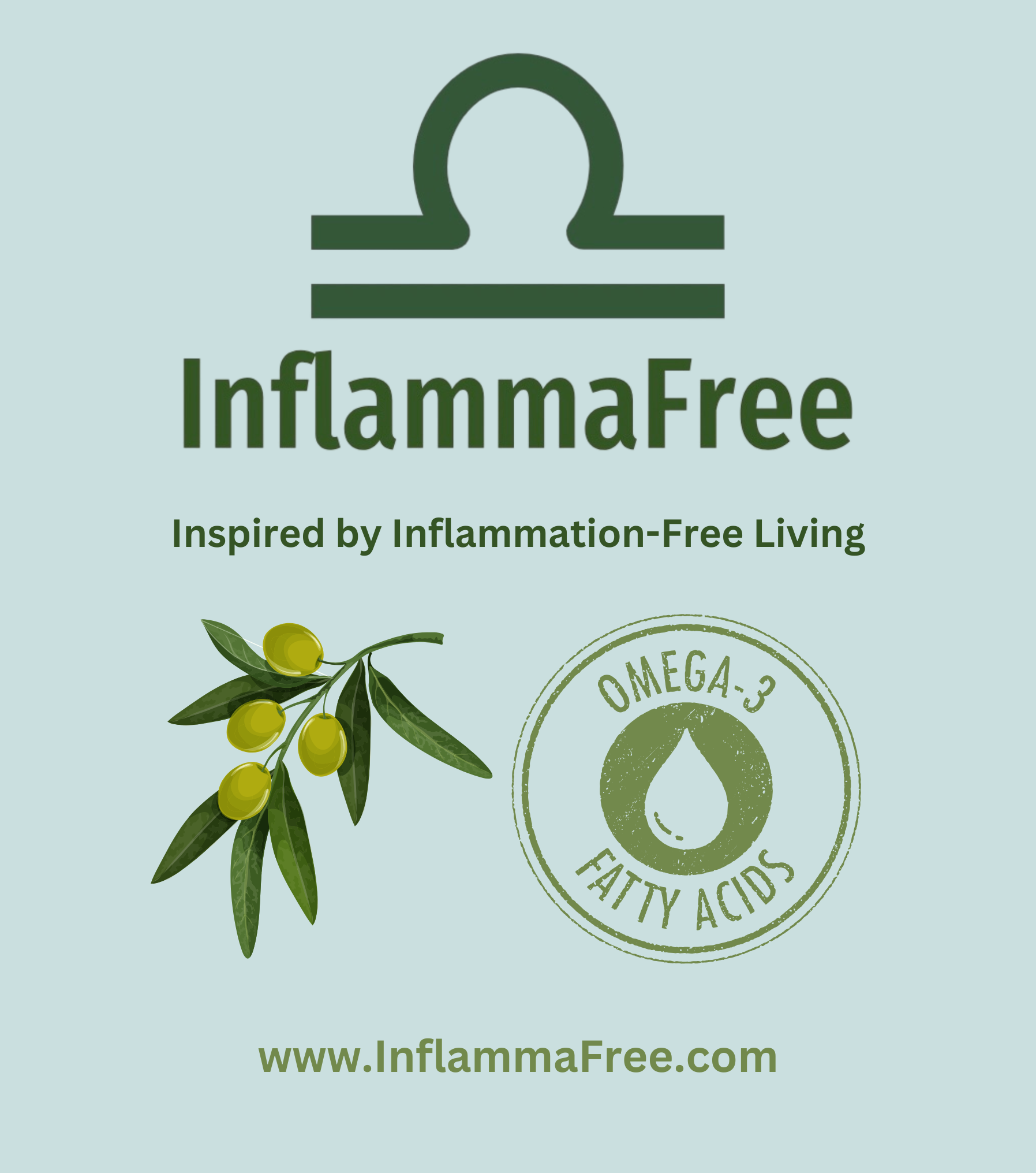InflammaFree DHA-enriched olive oil – 500ml bottle with polyphenols leaflet