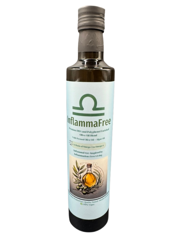 InflammaFree DHA-enriched olive oil – 500ml bottle with polyphenols